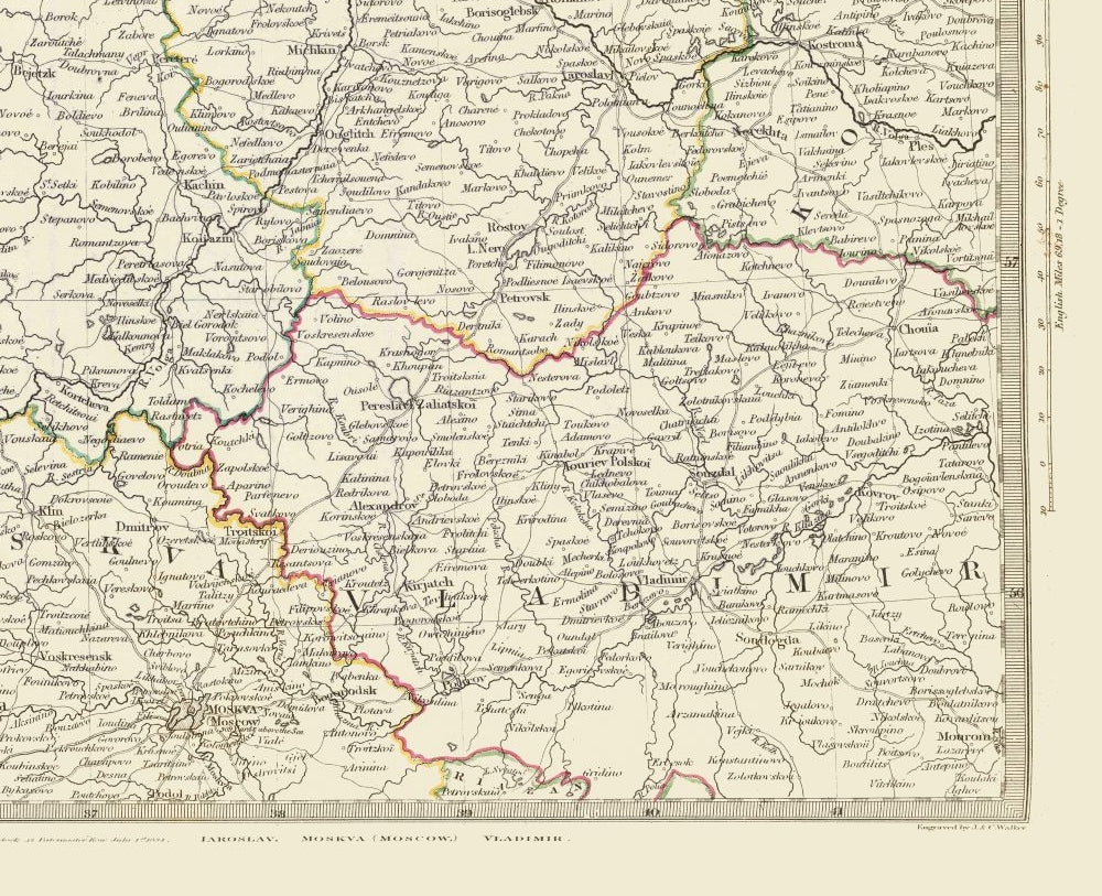 Historic Map - Russia European  - Baldwin 1834 - 28.27 x 23 - Vintage Wall Art