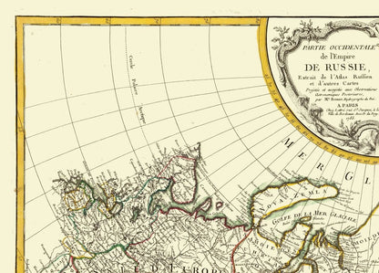 Historic Map - Russian Empire - Bonne 1785 - 32.03 x 23 - Vintage Wall Art