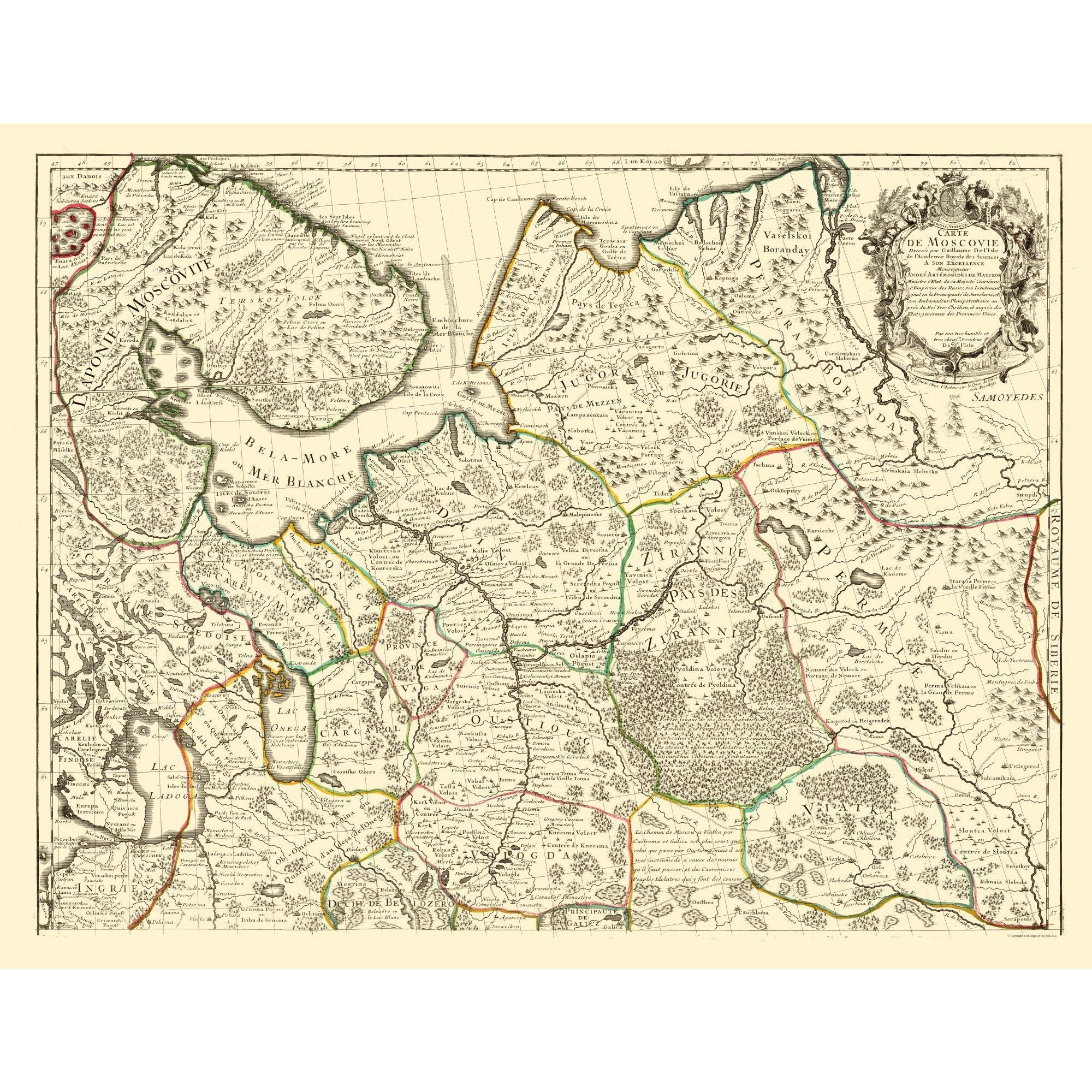 Map Of Rosh Historic Map - Russia Ancient - De L'isle - 29.69 x 23 - Vintage Wall ...