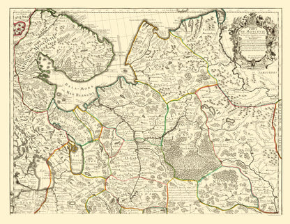 Historic Map - Russia Ancient - De L'isle - 29.69 x 23 - Vintage Wall Art