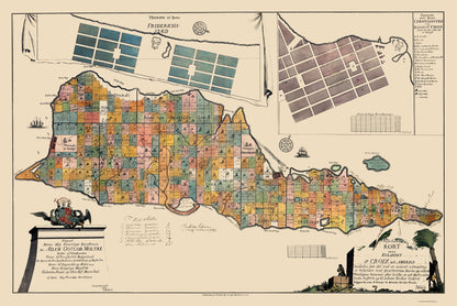 Historic Map - Saint Croix Virgin Islands Caribbean - Beck 1754 - 23 x 34.41 - Vintage Wall Art