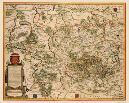 Historic Map - Saxony Germany Lower - Blaeu 1688 - 23 x 28.90 - Vintage Wall Art