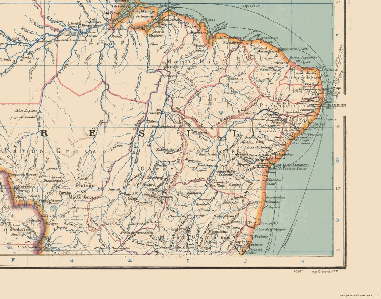 Historic Map - South America Northern - Schrader 1908 - 29.31 x 23 - Vintage Wall Art