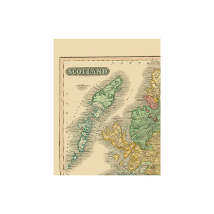 Historic Map - Scotland - Thomson 1817 - 23 x 29.37 - Vintage Wall Art