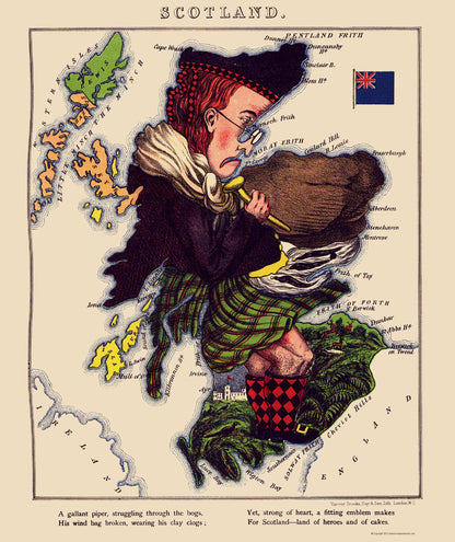 Historic Map - Scotland - Lancaster 1869 - 23 x 27.39 - Vintage Wall Art