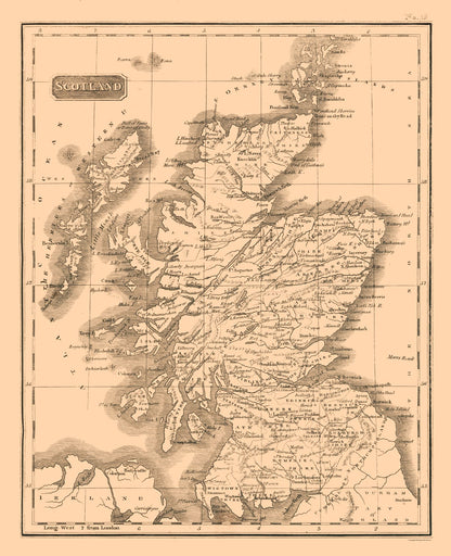 Historic Map - Scotland - Kirkwood 1817 - 23 x 28.29 - Vintage Wall Art