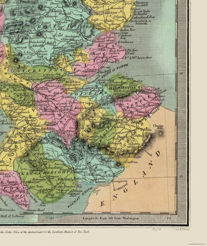 Historic Map - Scotland - Illman 1834 - 23 x 27.31 - Vintage Wall Art