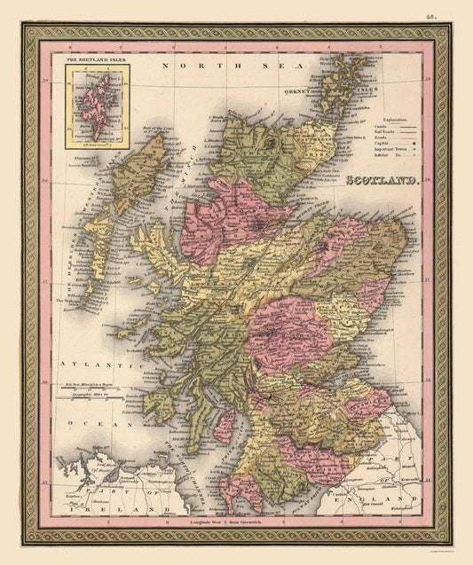 Historic Map - Scotland - Smith 1808 - 23 x 27.48 - Vintage Wall Art