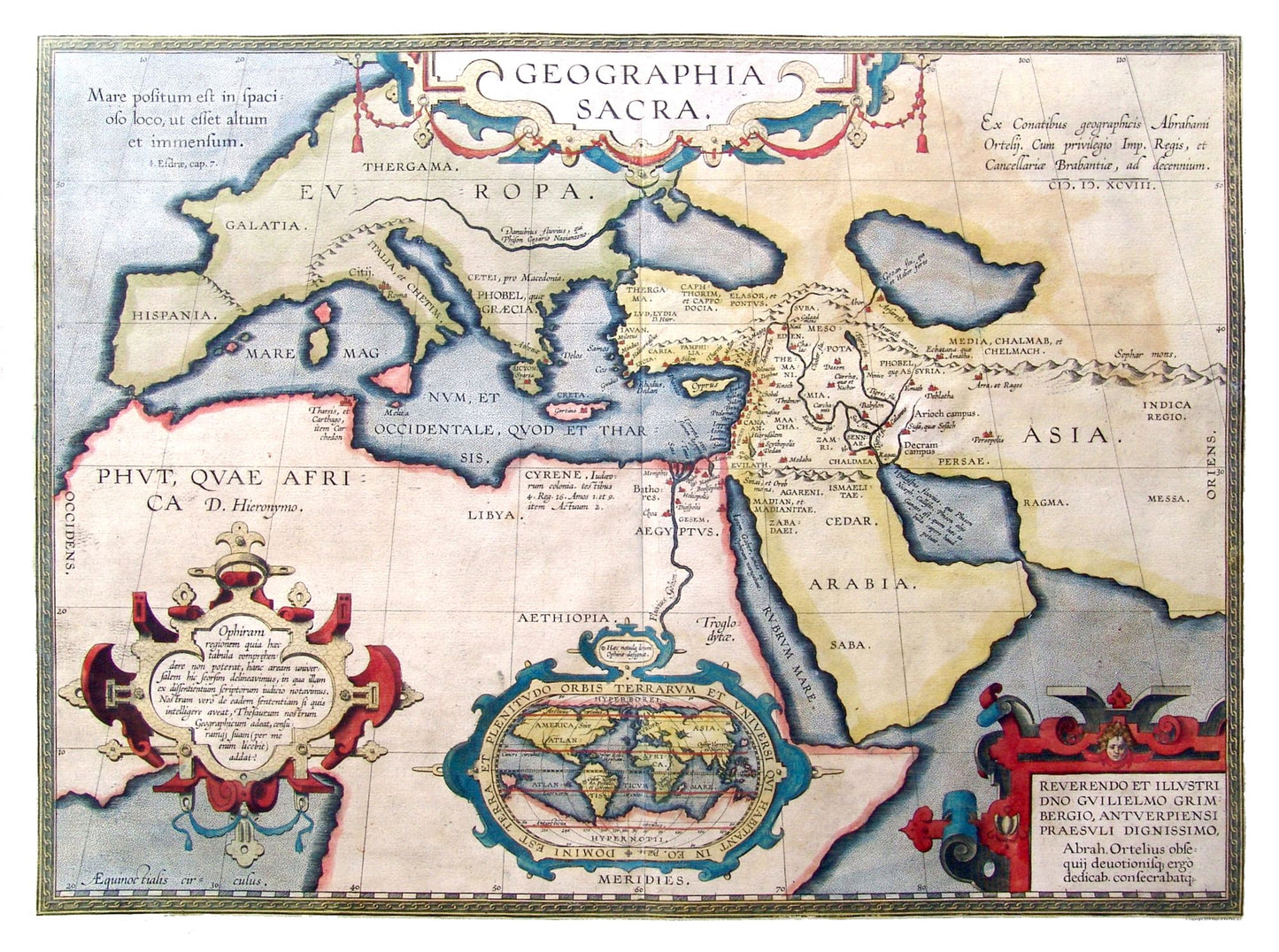 Historic Map - Europe Middle East - Ortelius 1570 - 30.89 x 23 - Vintage Wall Art