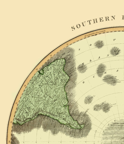 Historic Map - Southern Hemisphere - Thomson 1814 - 23 x 26.67 - Vintage Wall Art