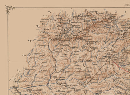 Historic Map - Caceres Province Spain - Valverde 1880 - 31.50 x 23 - Vintage Wall Art