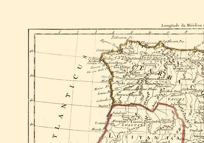 Historic Map - Spain Ancient - Santini 1794 - 32.69 x 23 - Vintage Wall Art