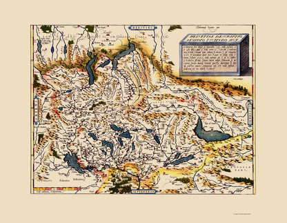 Historic Map - Switzerland - Ortelius 1560 - 23 x 29.64 - Vintage Wall Art