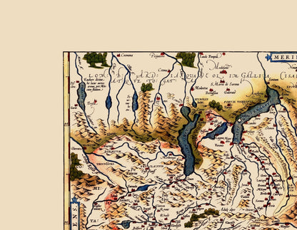 Historic Map - Switzerland - Ortelius 1560 - 23 x 29.64 - Vintage Wall Art
