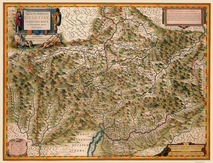 Historic Map - Switzerland - Jansson 1633 - 23 x 29.94 - Vintage Wall Art