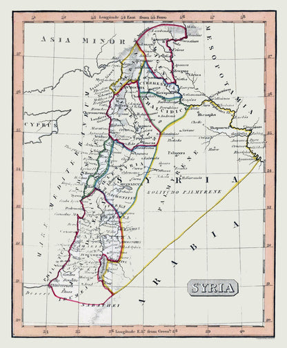 Historic Map - Syria - Fenner 1830 - 23 x 27.87 - Vintage Wall Art