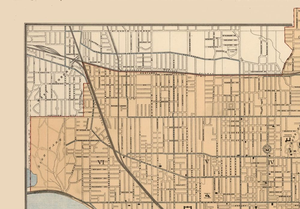 Historic Map - Toronto Canada - White 1906 - 33.03 x 23 - Vintage Wall Art