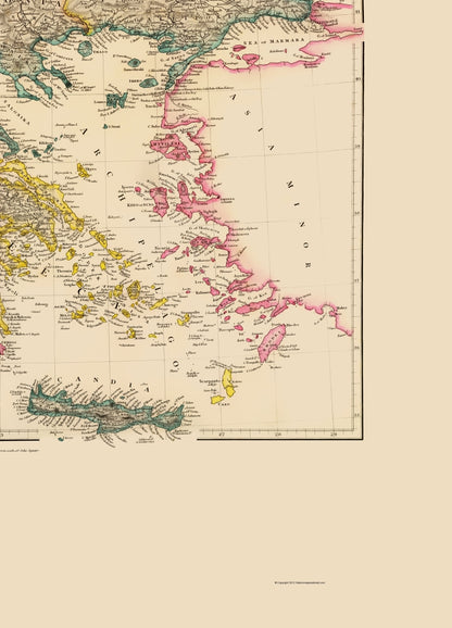 Historic Map - Europe Turkey - Arrowsmith 1844 - 23 x 31.95 - Vintage Wall Art