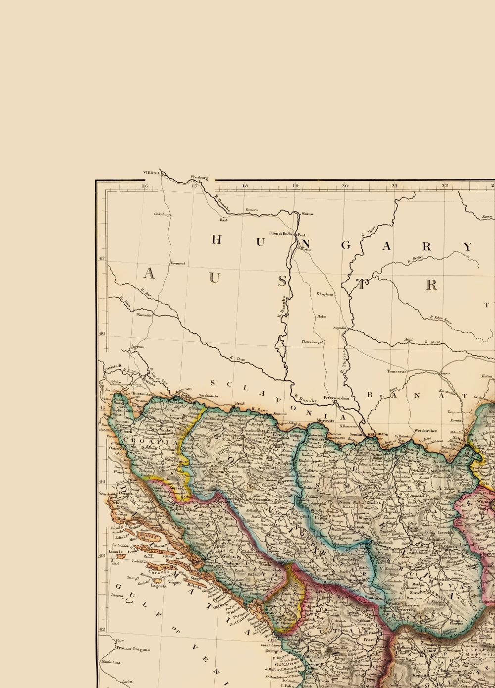 Historic Map - Europe Turkey - Arrowsmith 1844 - 23 x 31.95 - Vintage Wall Art