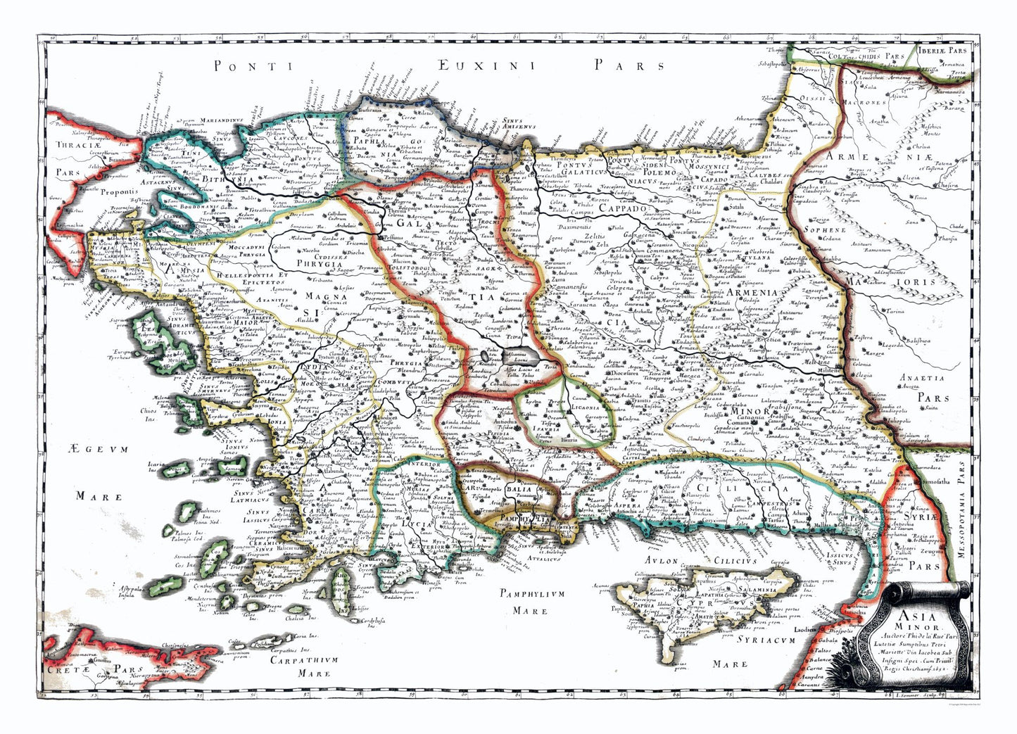 Historic Map - Turkey - Sanson 1641 - 31.85 x 23 - Vintage Wall Art