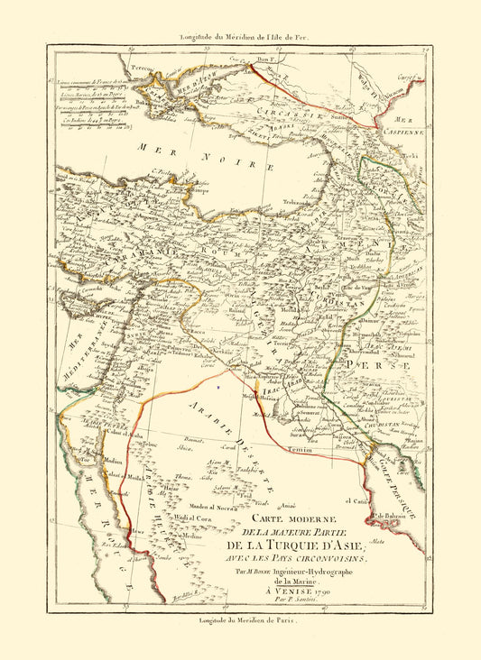 Historic Map - Turkey Asia - Santini 1794 - 23 x 31.57 - Vintage Wall Art