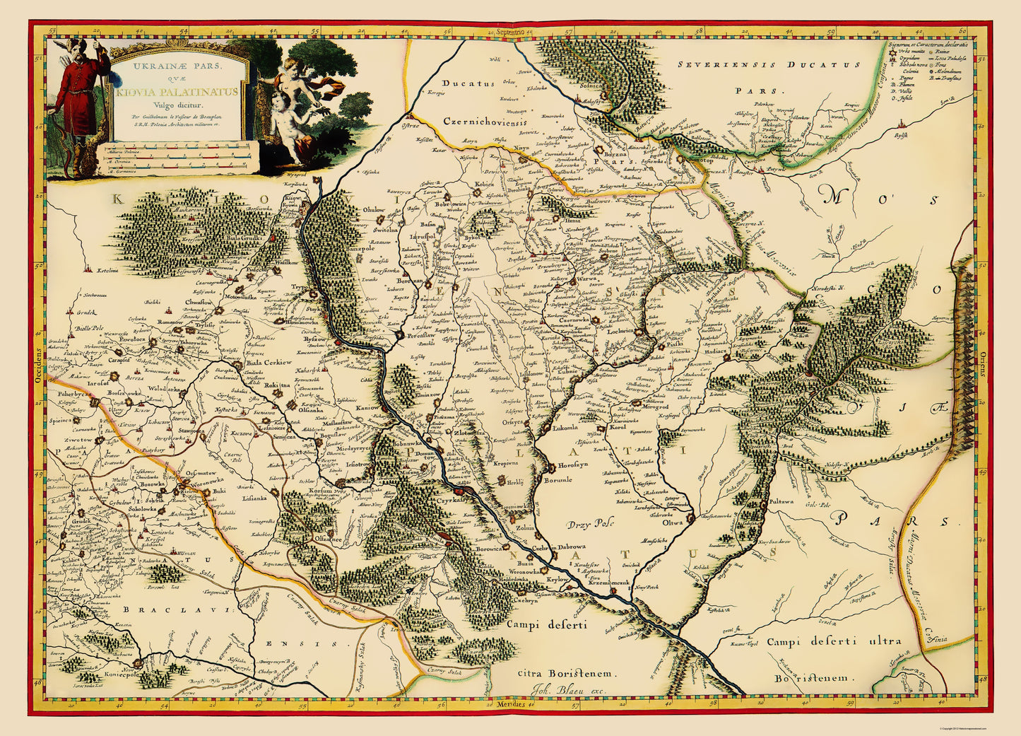 Historic Map - Ukraine - Blaeu 1662 - 23 x 31.93 - Vintage Wall Art