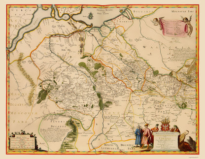 Historic Map - Ukraine - Hondius 1648 - 23 x 29.57 - Vintage Wall Art