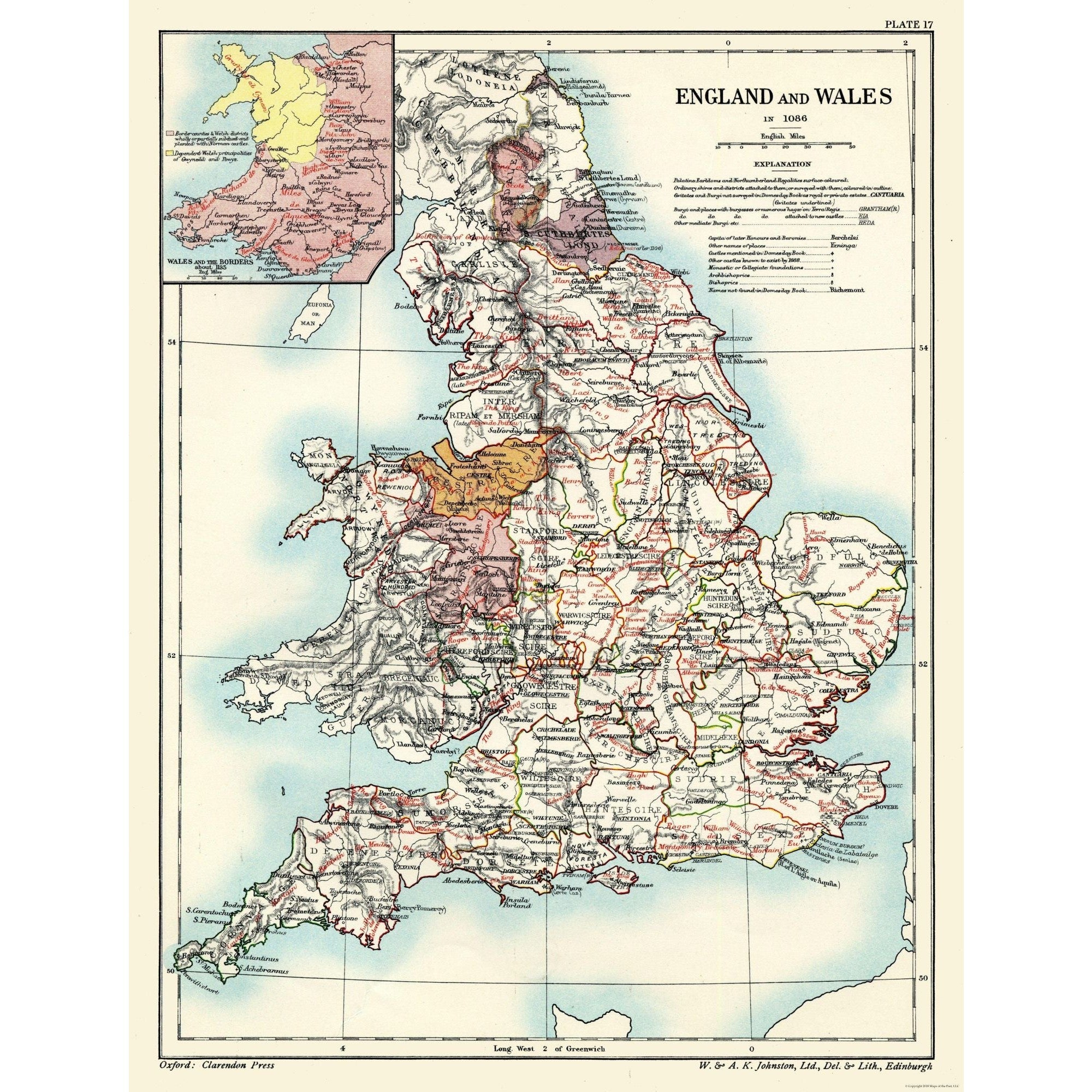Map Archive England Historic Map - England Wales 1086 - Poole 1902 - 23 x 30.09 - Vintage ...