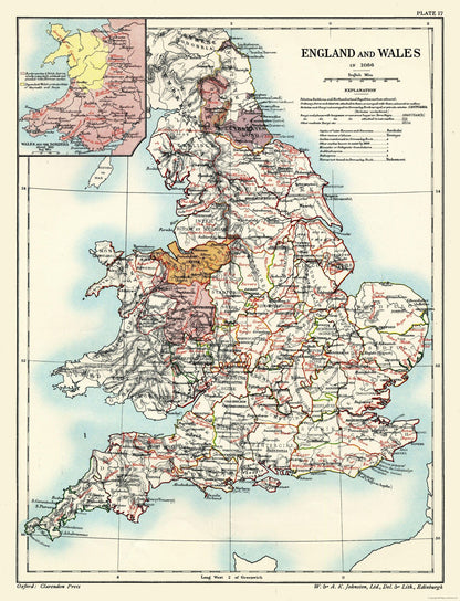 Historic Map - England Wales 1086 - Poole 1902 - 23 x 30.09 - Vintage Wall Art