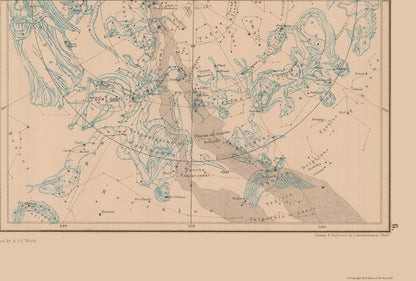 Historic Map - Celestial World - Black 1867 - 34.01 x 23 - Vintage Wall Art