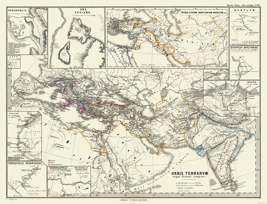 Historic Map - World Persian Time - Spruner 1865 - 29.99 x 23 - Vintage Wall Art