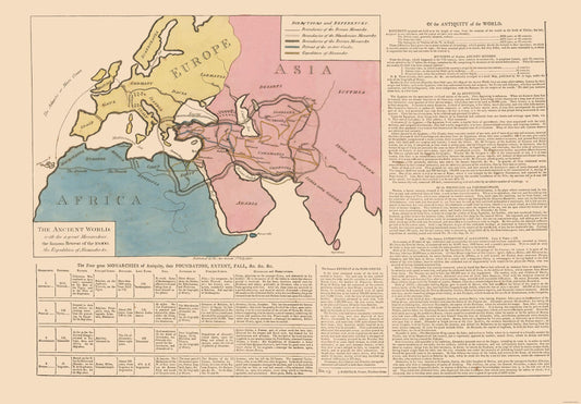 Historic Map - Europe Asia Africa Ancient World - Le Sage 1801 - 33.04 x 23 - Vintage Wall Art