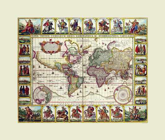 Historic Map - World - Piscator - 27.04 x 23 - Vintage Wall Art