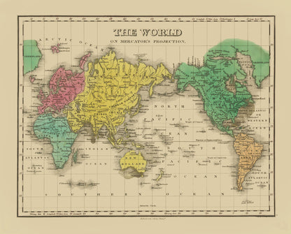 Historic Map - Mercator Projection - Finley - 28.57 x 23 - Vintage Wall Art