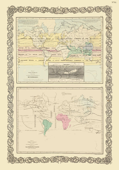 Historic Map - Meteorology Priniciple Plants - 23 x 32.99 - Vintage Wall Art