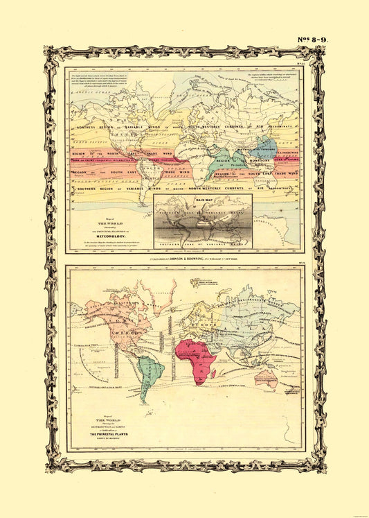 Historic Map - Meteorology Cultivation - Johnson - 23 x 32.23 - Vintage Wall Art