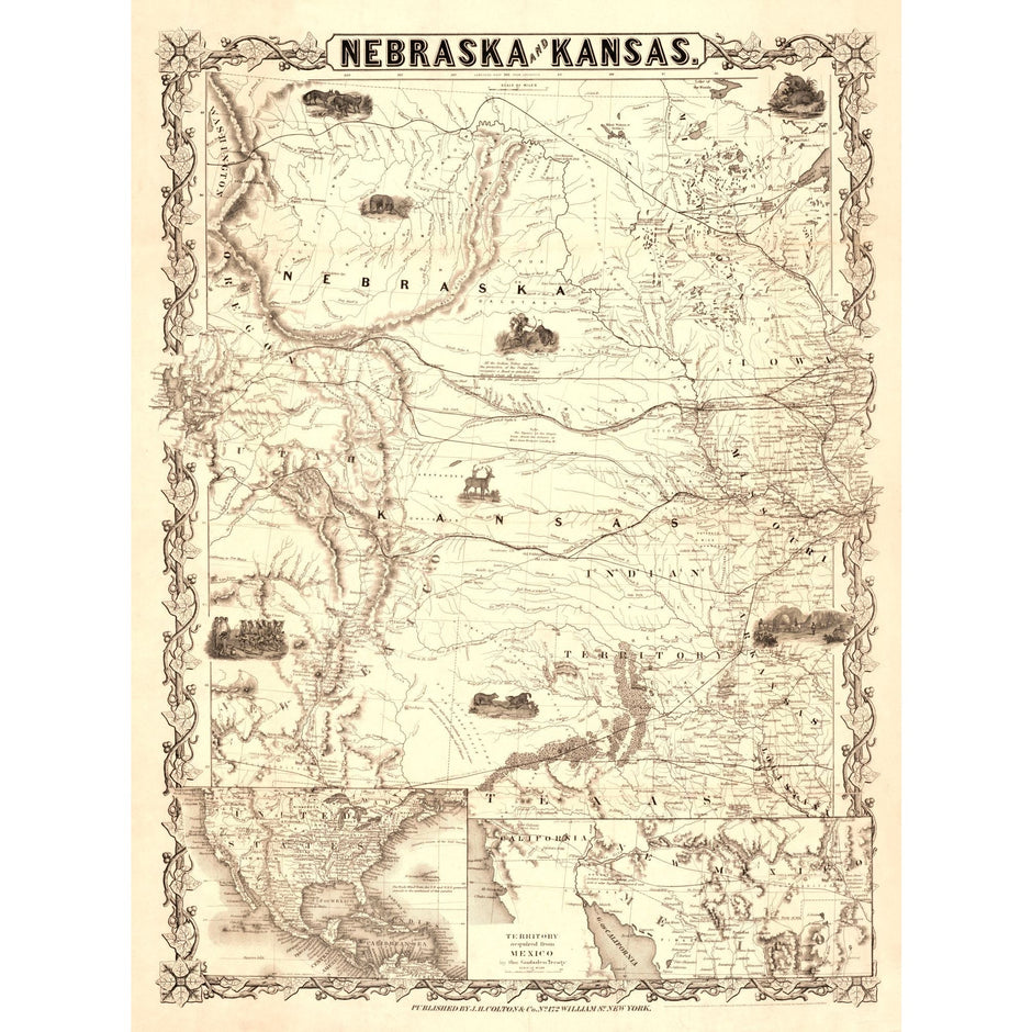 Nebraska Historical City Map Prints | Vintage City Maps – Maps of the Past