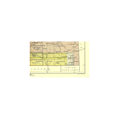 Historic State Map - Kansas - Hoen 1896 - 38.14 x 23 - Vintage Wall Art