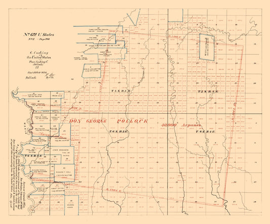 Historic City Map - Livingston Louisiana - Lynch 1870 - 27.67 x 23 - Vintage Wall Art