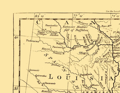 Historic State Map - Louisiana - Kitchin 1765 - 29.43 x 23 - Vintage Wall Art