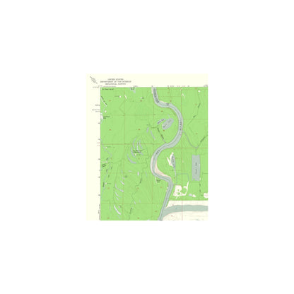 Topographical Map - Turnball Island Louisiana Quad - USGS 1965 - 23 x 27.71 - Vintage Wall Art