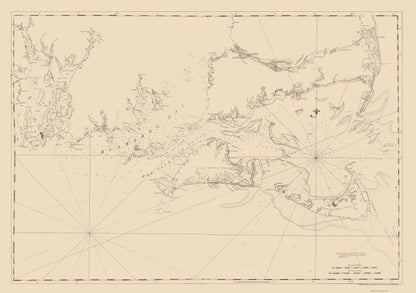 Historic Nautical Map - Cape Cod Narragansett Bay - Des Barres 1779 - 23 x 32.61 - Vintage Wall Art