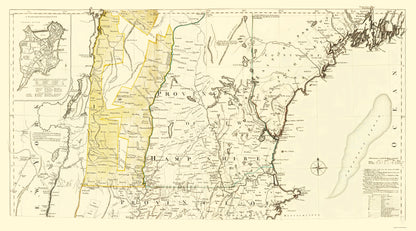 Historic State Map - Massachusetts Region - 1776 - 23 x 41.47 - Vintage Wall Art