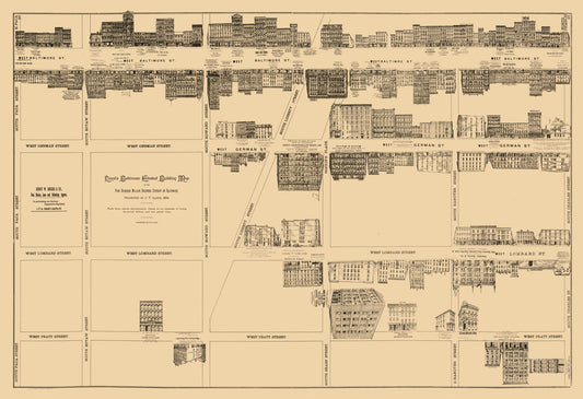 Historic City Map - Baltimore Maryland - Lloyd 1891 - 33.60 x 23 - Vintage Wall Art