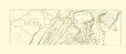 Historic State Map - Maryland Northern - Jefferys 1776 - 23 x 53.46 - Vintage Wall Art