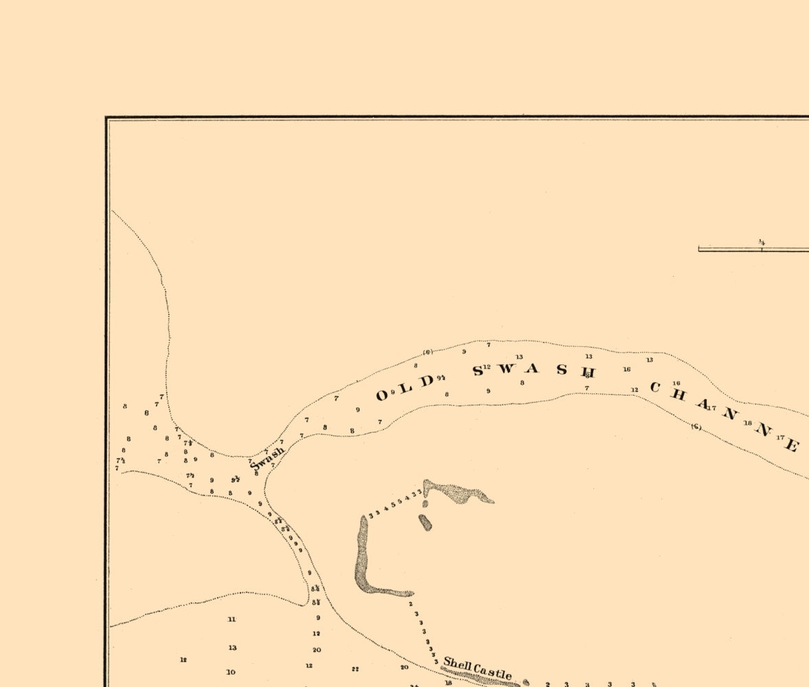 Historic Nautical Map - Ocracock Inlet - Swift 1835 - 23 x 27.09 - Vintage Wall Art