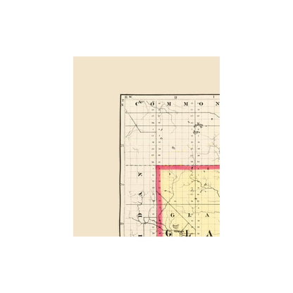 Historic County Map - Gladwin County Michigan - Walling 1873 - 23 x 28 ...