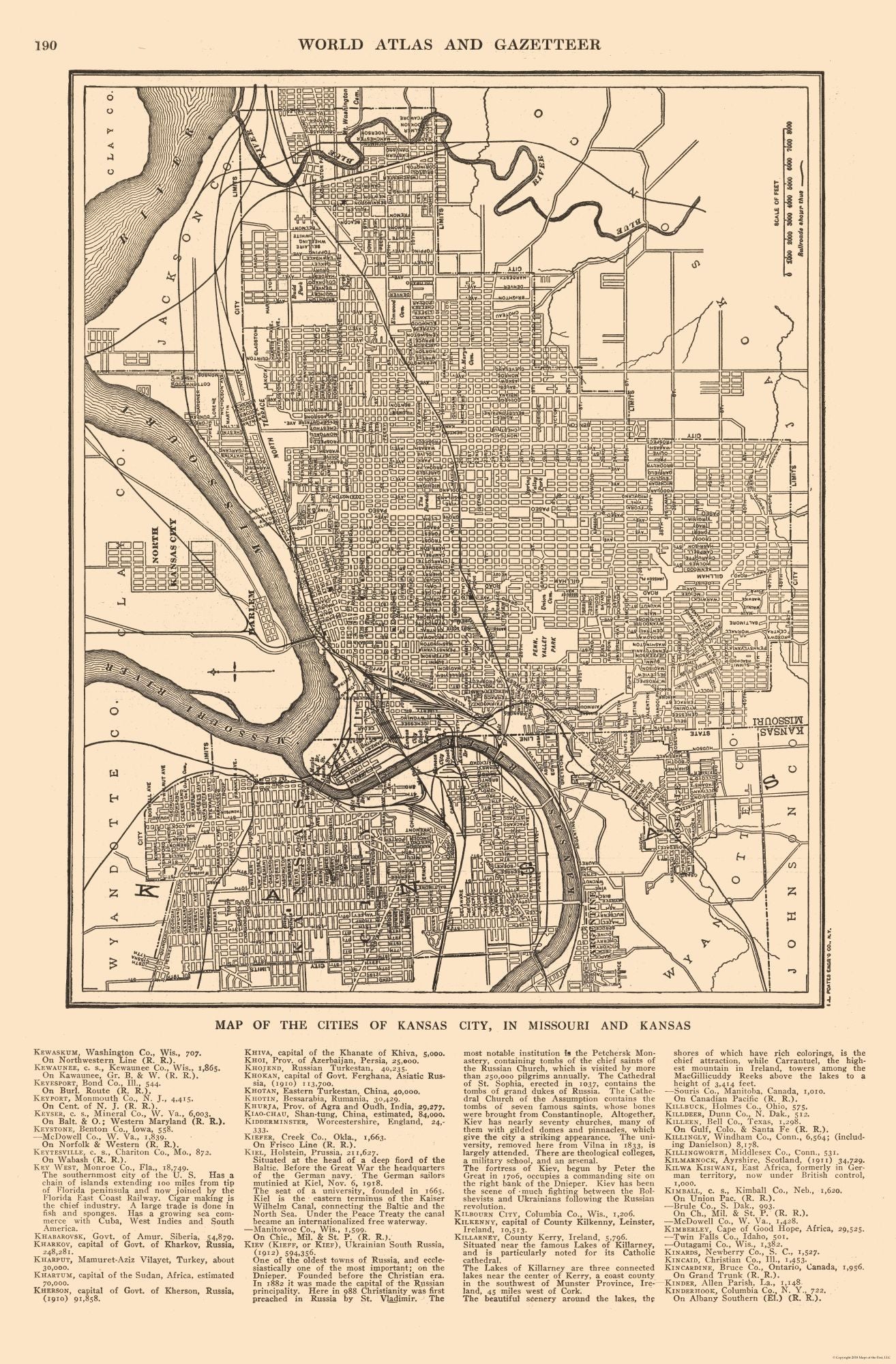 Historic City Map - Kansas City  Missouri - Reynold 1921 - 23 x 35.00 - Vintage Wall Art