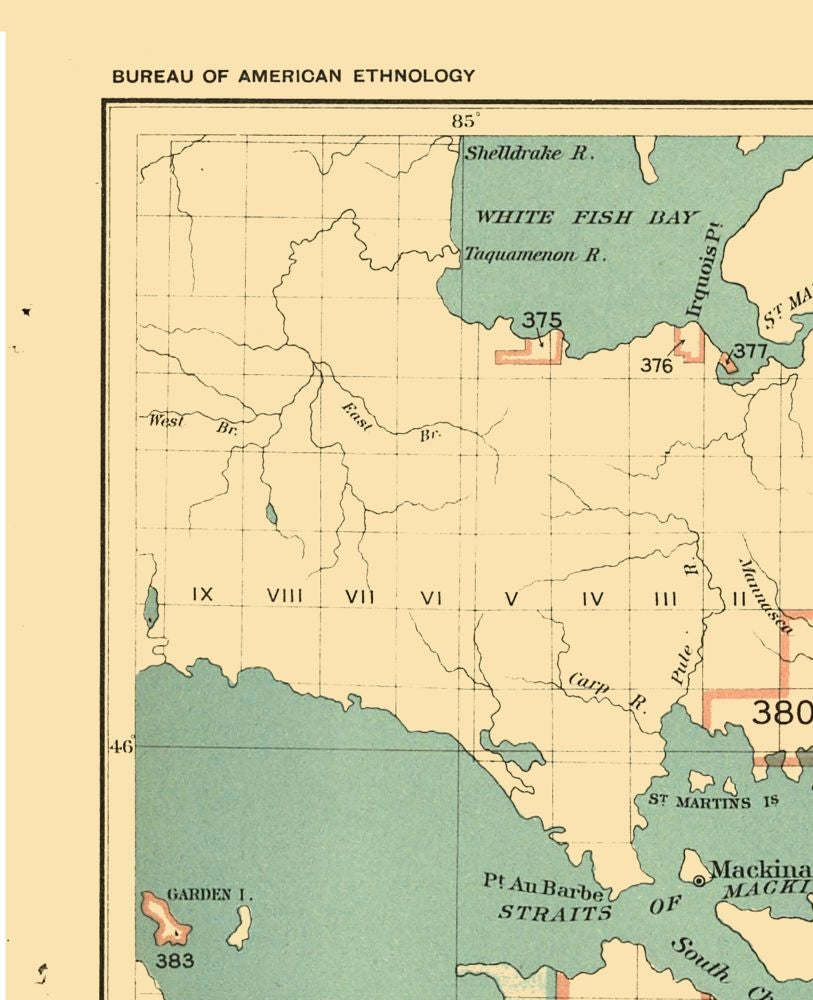 Historic State Map - Michigan Mackinac Detroit - Hoen 1896 - 23 x 28.27 - Vintage Wall Art