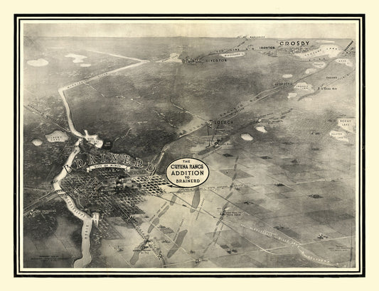 Historic Panoramic View - Brainerd Minnesota - 1914 - 29.94 x 23 - Vintage Wall Art